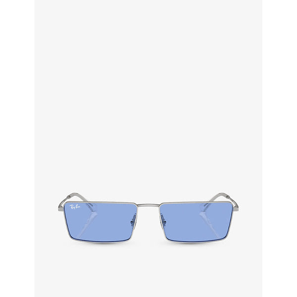 Ray-Ban RB3741 Emy rectangle-frame metal sunglasses | LYBSTORE