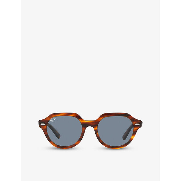 Ray-Ban RB4399 Gina tortoiseshell square-frame acetate sunglasses | LYBSTORE