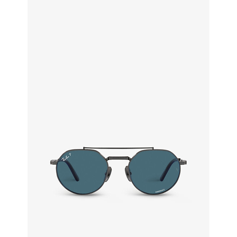 Ray-Ban RB8265 Jack II round-frame titanium sunglasses