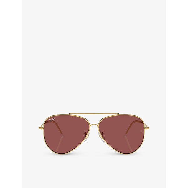 Ray-Ban RBR0101S Aviator Reverse pilot-frame metal sunglasses | LYBSTORE