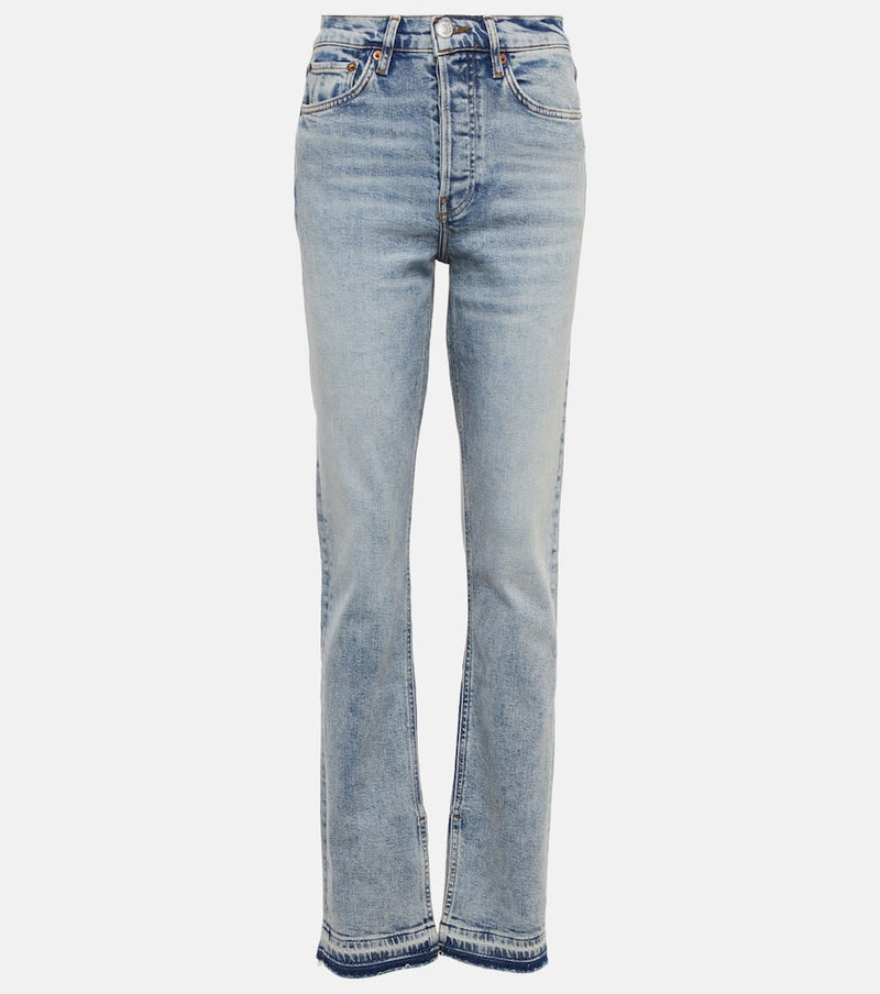 Re/Done 70s high-rise split-hem bootcut jeans