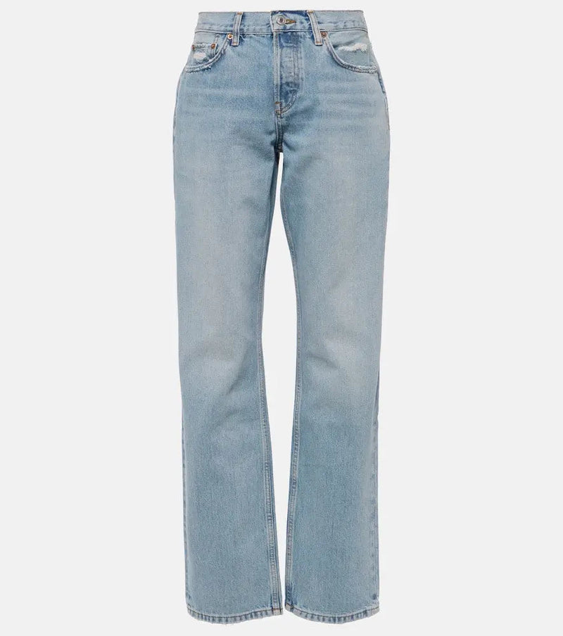 Re/Done Easy mid-rise straight jeans