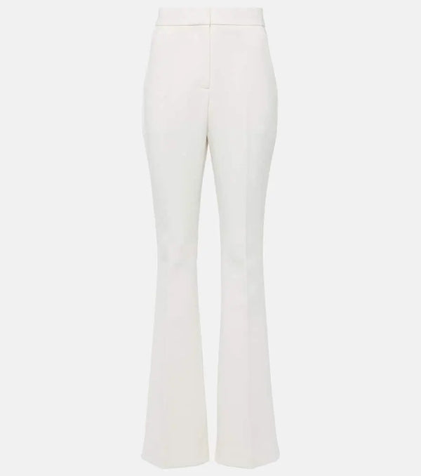 Rebecca Vallance Bridal Evelyn mid-rise crêpe bootcut pants | LYBSTORE