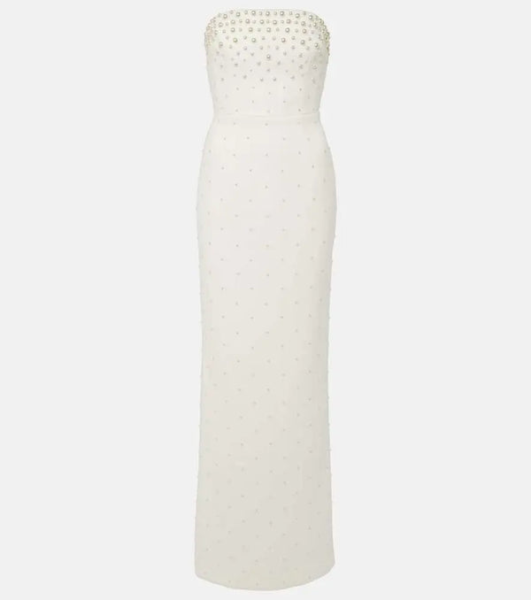 Rebecca Vallance Bridal Theresa faux pearl-embellished gown | LYBSTORE