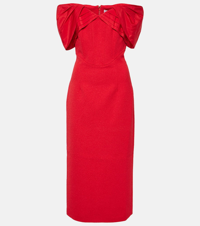 Rebecca Vallance Chiara off-shoulder crêpe midi dress