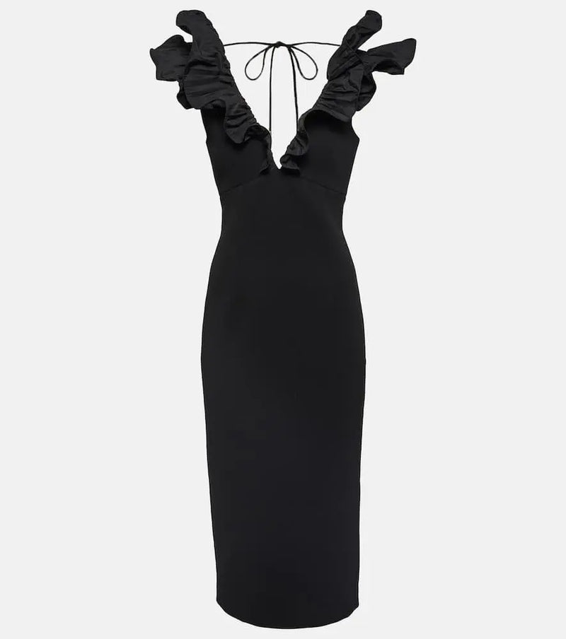 Rebecca Vallance Chloe crêpe midi dress | LYBSTORE