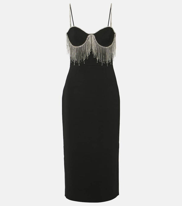 Rebecca Vallance Estelle embellished crêpe midi dress