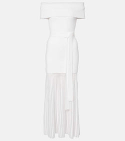 Rebecca Vallance Mariana knitted off-shoulder midi dress