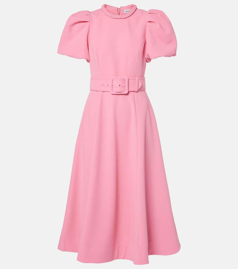 Rebecca Vallance Rosita puff-sleeve midi dress