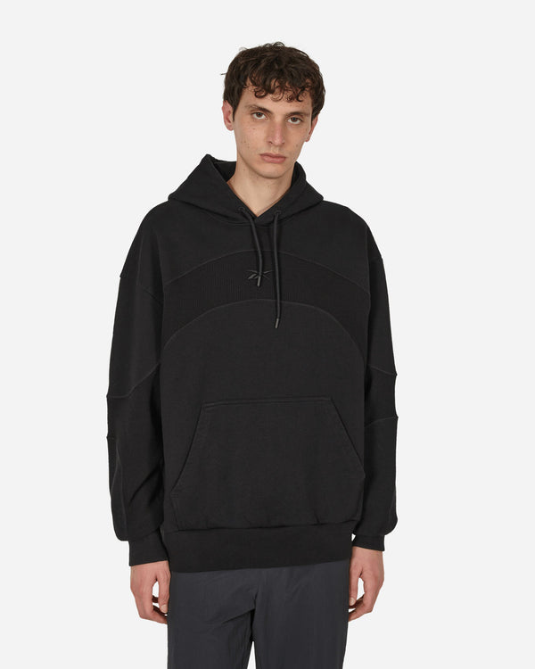 Reebok Waffle Pattern Logo Hoodie Black