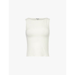  Reformation Dusk boat-neck stretch-cotton top