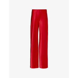 Womens Reformation Gale bias-cut wide-leg satin trousers