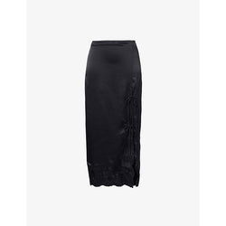 Womens Reformation Mira embroidered silk midi skirt