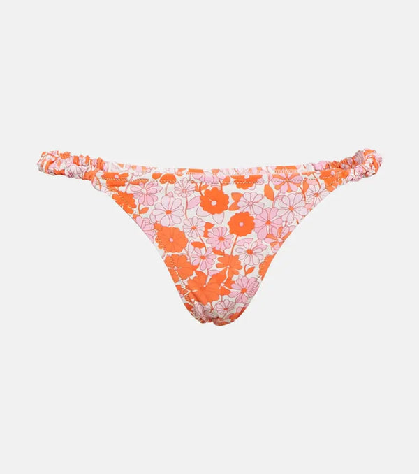 Reina Olga Scrunchie low-rise bikini bottoms | LYBSTORE