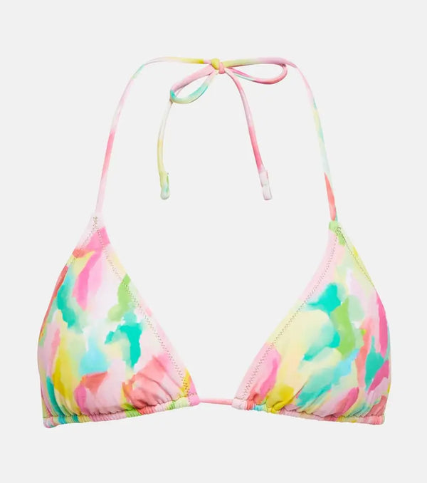 Reina Olga Susan printed triangle bikini top | LYBSTORE