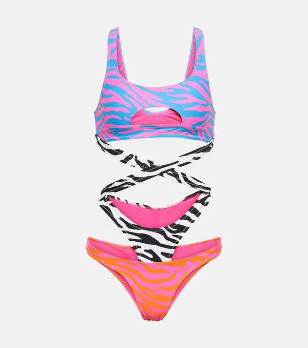 Reina Olga Theresa animal print swimsuit | LYBSTORE