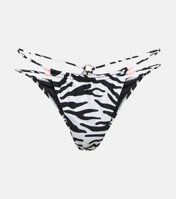 Reina Olga Theresa zebra-print bikini bottoms | LYBSTORE