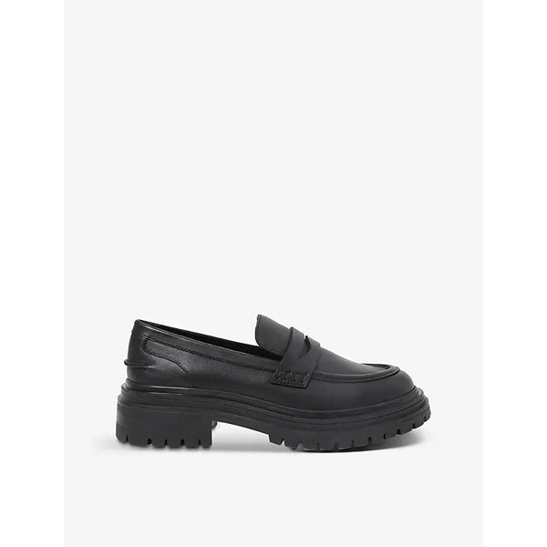 Reiss Adele chunky cleated-sole leather loafers | Reiss