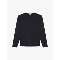 Reiss Armstrong crew-neck woven jersey top | LYBSTORE