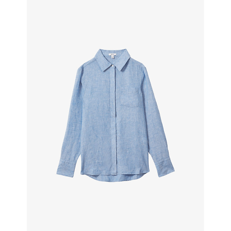 Reiss Belle relaxed-fit long-sleeve linen shirt