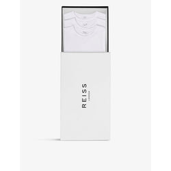 Reiss Bless short-sleeved crewneck pack of three cotton-jersey T-shirts