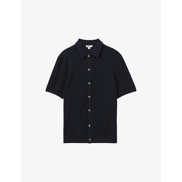  Reiss Bravo textured cotton and modal-blend shirt