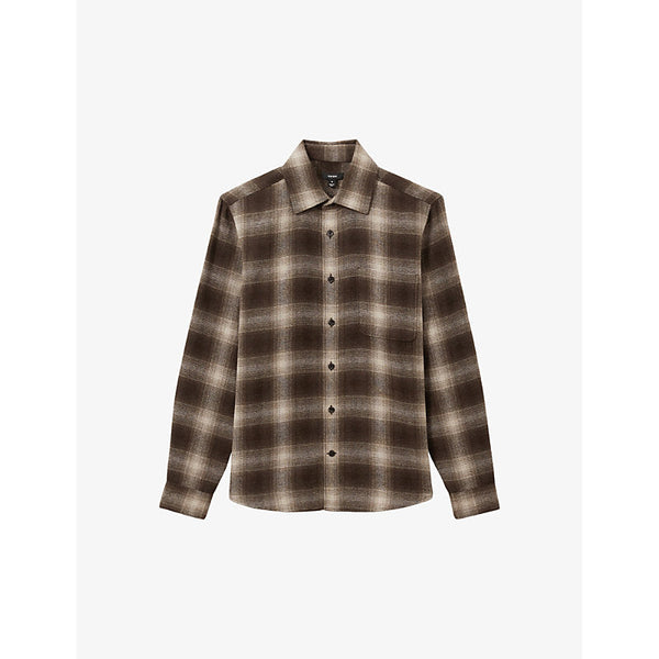 Reiss Crosby check-pattern regular-fit woven shirt