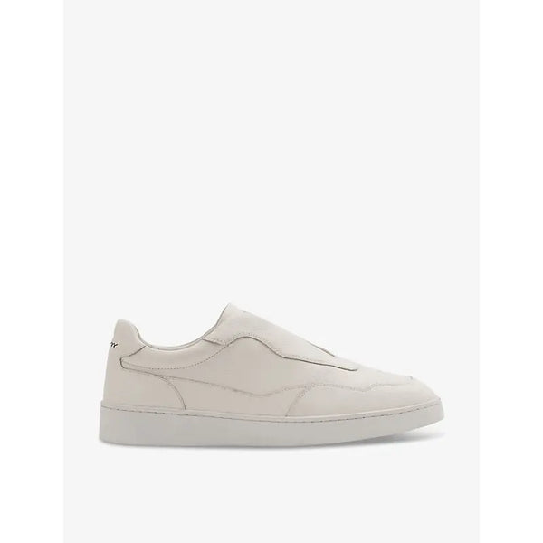 Reiss Cruz logo-embossed leather low-top trainers