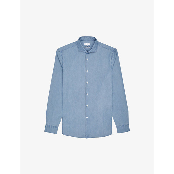 Reiss Draper regular-fit cotton-chambray shirt