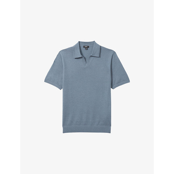 Reiss Duchie open-collar wool polo shirt