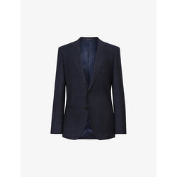 Mens Reiss Dunn checked slim-fit wool blazer