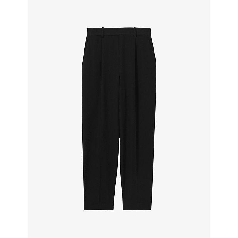 Womens Reiss Eden front-pleat high-rise woven trousers