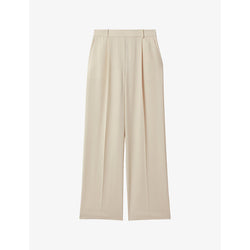 Womens Reiss Eden wide-leg mid-rise woven trousers