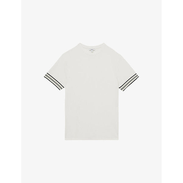 Reiss Emmerson Tape-Cuff Stretch-Jersey T-Shirt