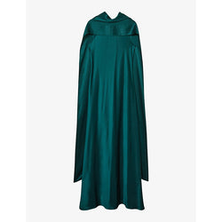 Womens Reiss Fae draped satin-crepe maxi dress