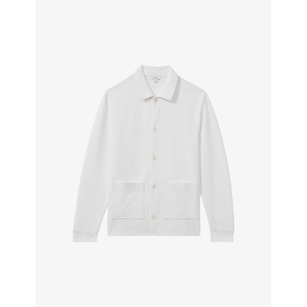 Reiss Flippo button-down regular-fit cotton-blend overshirt