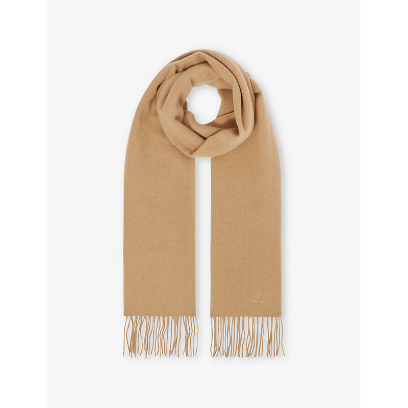 Mens Reiss Fringed-trim wool and cashmere-blend scarf