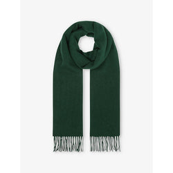 Mens Reiss Fringed-trim wool and cashmere-blend scarf