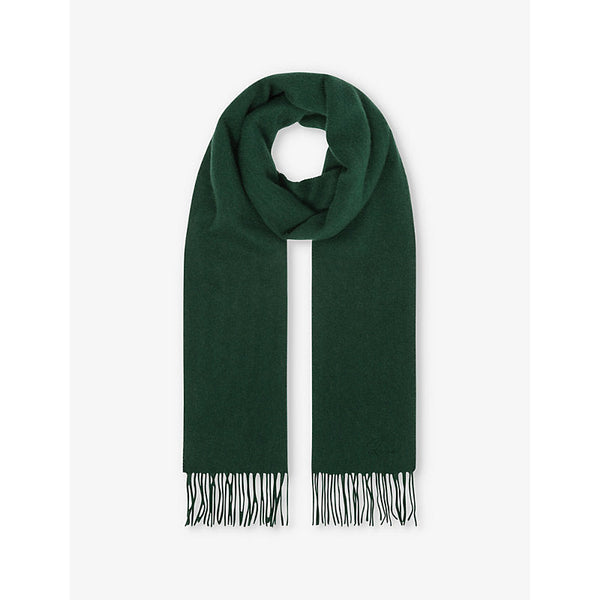 Mens Reiss Fringed-trim wool and cashmere-blend scarf