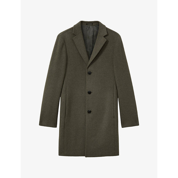 Mens Reiss Gable regular-fit single-breasted wool-blend coat