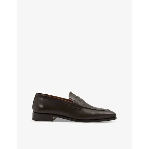 Reiss Gartlett almond-toe leather loafers