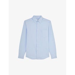 Mens Reiss Greenwich slim-fit long-sleeve cotton shirt