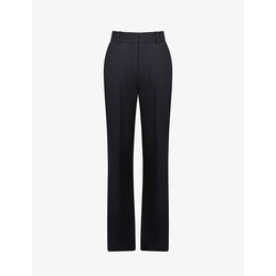 Womens Reiss Haisley flared-leg mid-rise stretch wool-blend trousers