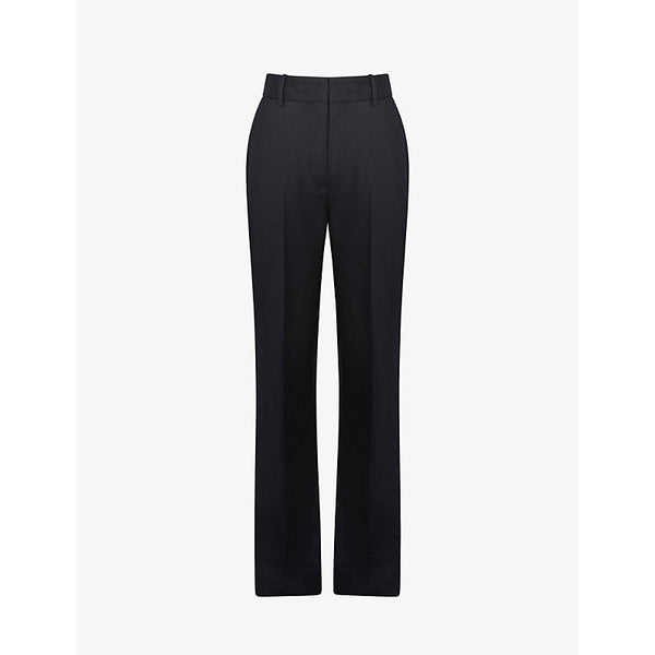 Womens Reiss Haisley flared-leg mid-rise stretch wool-blend trousers