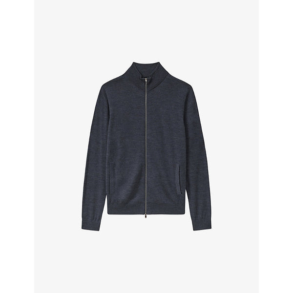  Reiss Hampshire slim-fit zip-up wool cardigan