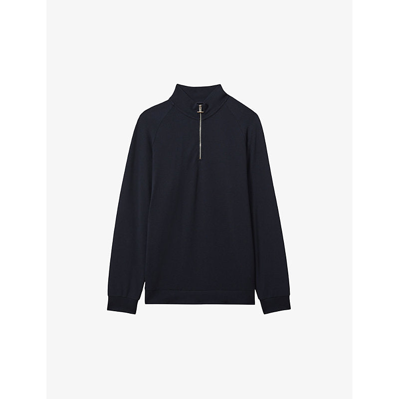  Reiss Illinois half-zip regular-fit stretch-woven jumper