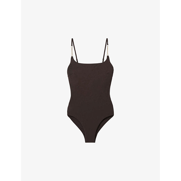 Womens Reiss Imogen chain-embellished stretch-woven swimsuit