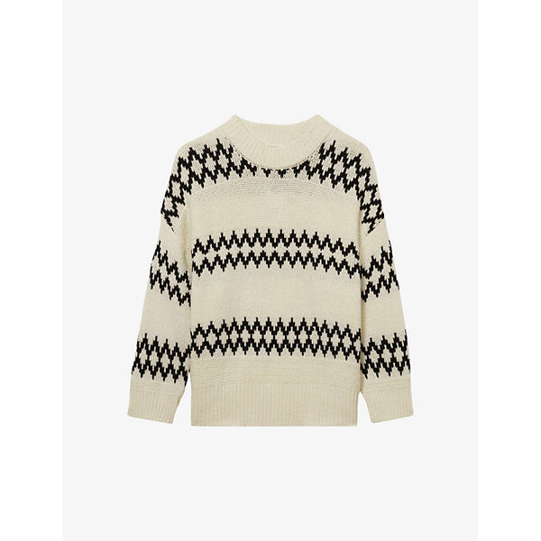  Reiss Ivy fairisle wool-blend knitted jumper