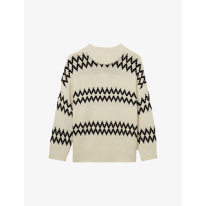  Reiss Ivy fairisle wool-blend knitted jumper