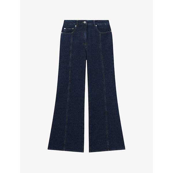 Reiss Juniper high-rise flared-leg stretch-denim jeans | LYBSTORE